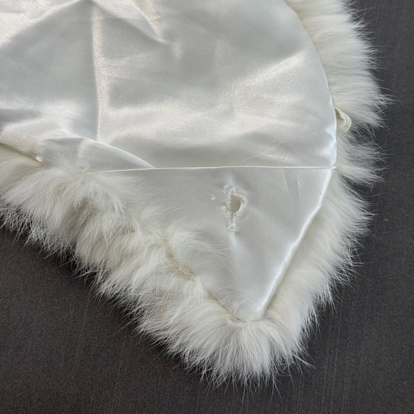 Vintage‎ Genuine Fox Fur Winter White Ivory Soft Dress Jacket Collar Wedding - Picture 7 of 16
